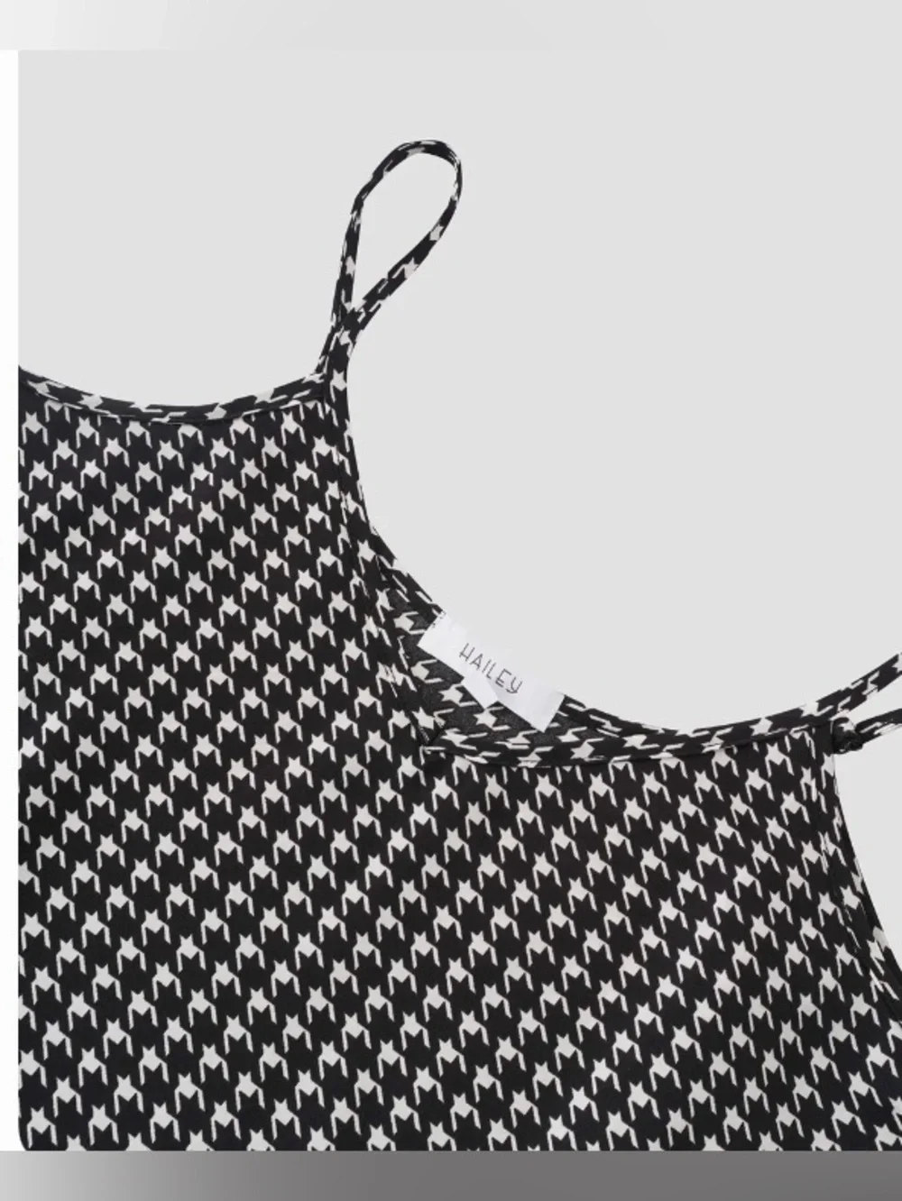 2 Pieces- Black/White A-Line Slip Maxi Dress-Houndstooth w/ Matching Cardigan: M - Picture 4 of 15